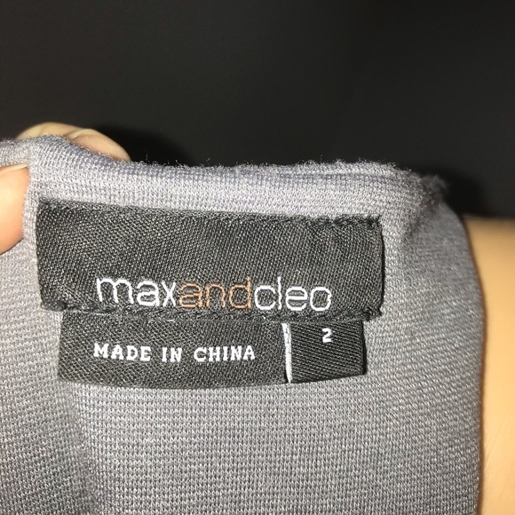 Max and Cleo Shift Dress – Sleeveless, Black & Gray – Size 2 - Picture 6 of 7